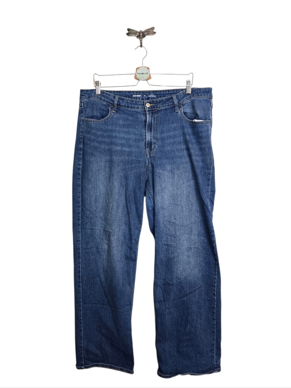 Old Navy High-Waisted Wow Wide-Leg Jeans In New Moon 18 - Picture 2 of 15